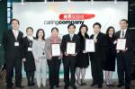Mr. Alkin Kwong (centre), Hong Yip Vice Chairman & Chief Executive received the certificate at the Caring Company Recognition Ceremony.